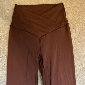 Aerie Brown High-Waisted Flare Leggings